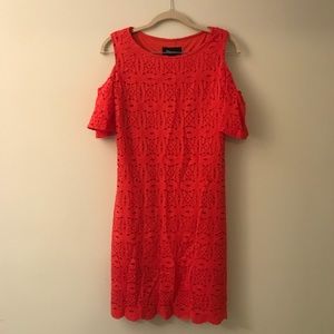 Cold Shoulder Coral Dress